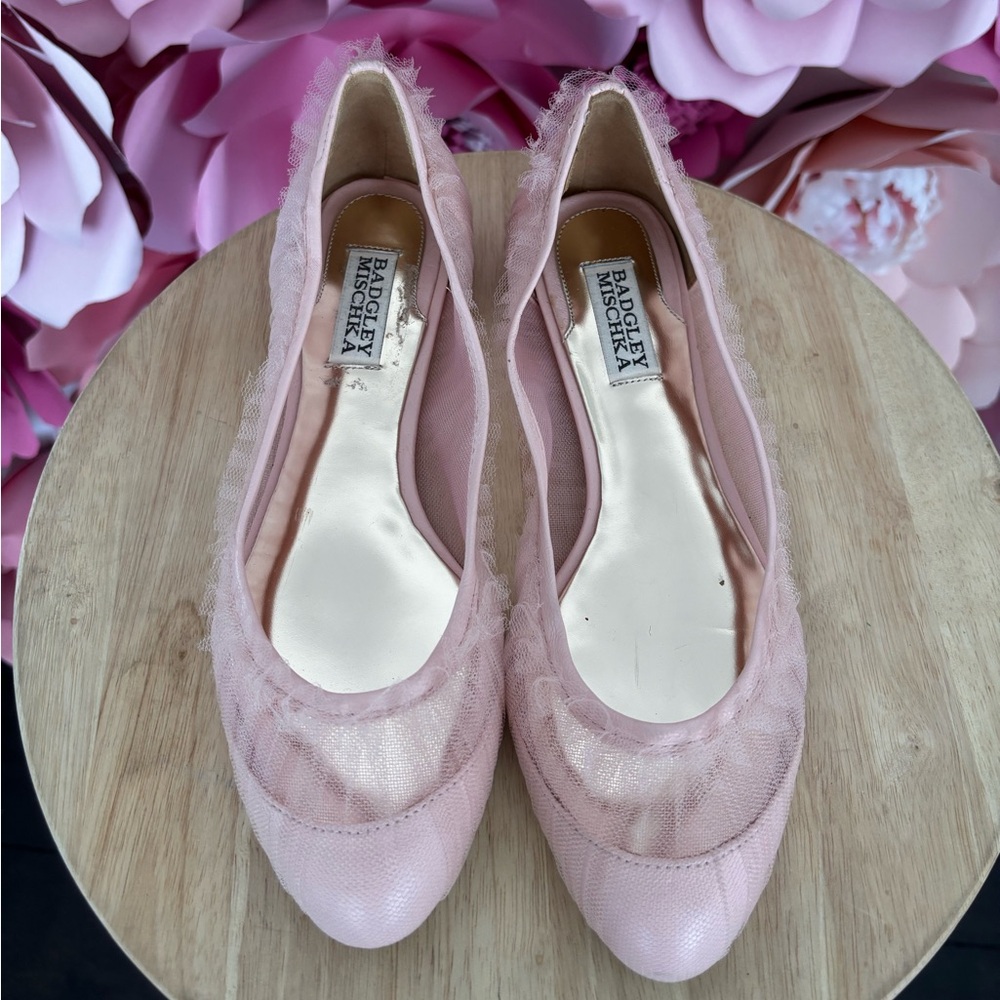 Badgley Mischka Blush Pink Flats